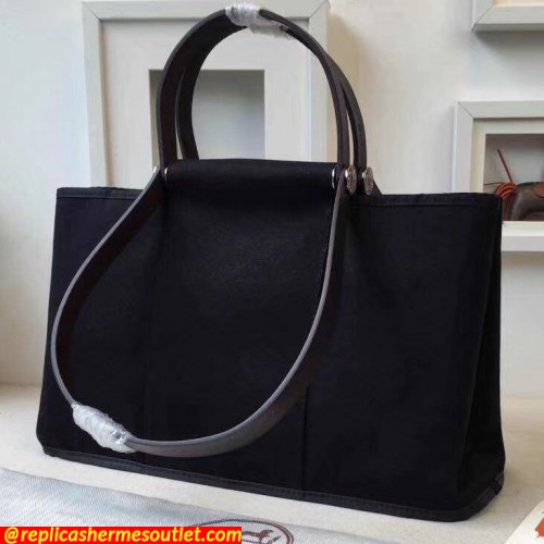 Replica Hermes CaBags Elan Bags In Black Canvas