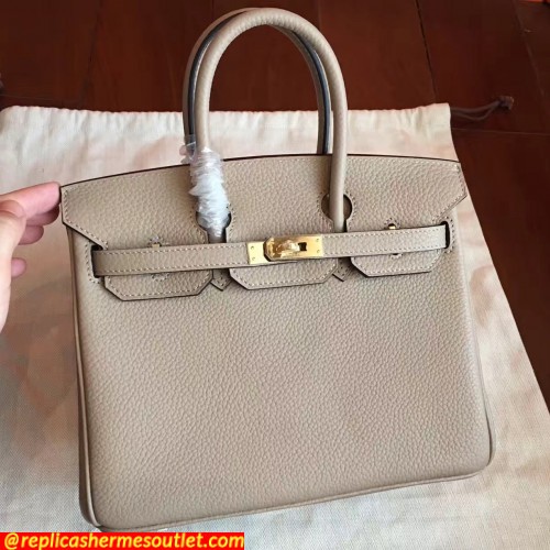 Replica Hermes Grey Clemence Birkin 25cm Handmade Bags