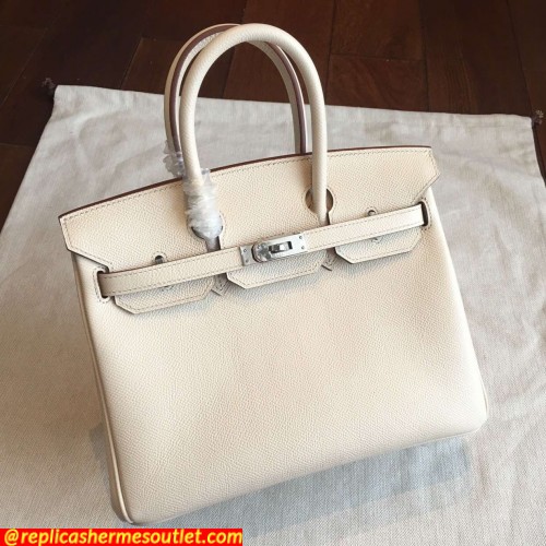 Replica Hermes Beige Epsom Birkin 25cm Handmade Bags