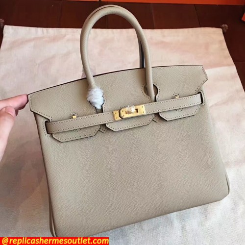 Replica Hermes Grey Epsom Birkin 25cm Handmade Bags