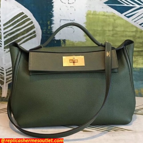 Replica Hermes 24/24 29 Bags In Canopee Clemence Calfskin