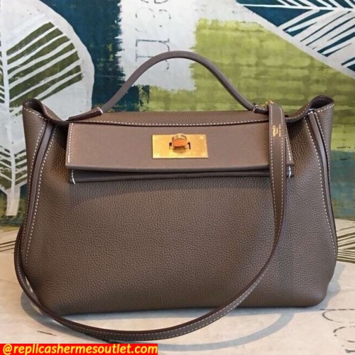 Replica Hermes 24/24 29 Bags In Taupe Clemence Calfskin