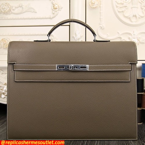 Replica Hermes Grey Kelly Depeche 38cm Briefcase Bags