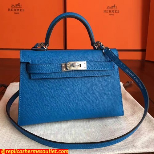 Replica Hermes Mykonos Epsom Kelly Mini II 20cm Handmade Bags